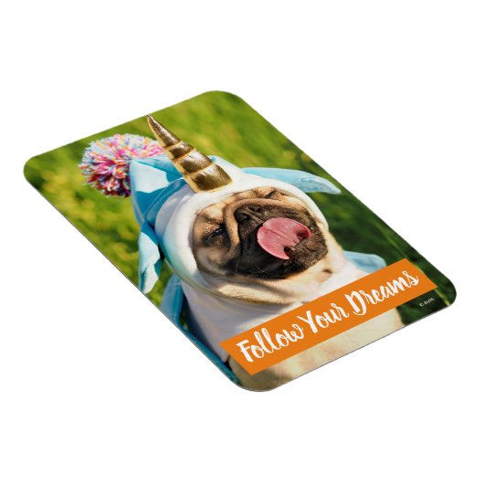 Mops Unicorn Magnet (Rechte Seite)