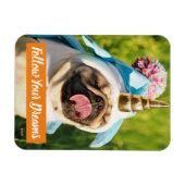 Mops Unicorn Magnet (Horizontal)