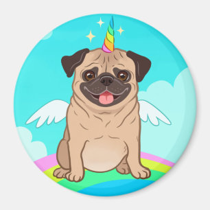 Mops Unicorn Magnet