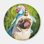 Mops Unicorn Magnet (Vorne)