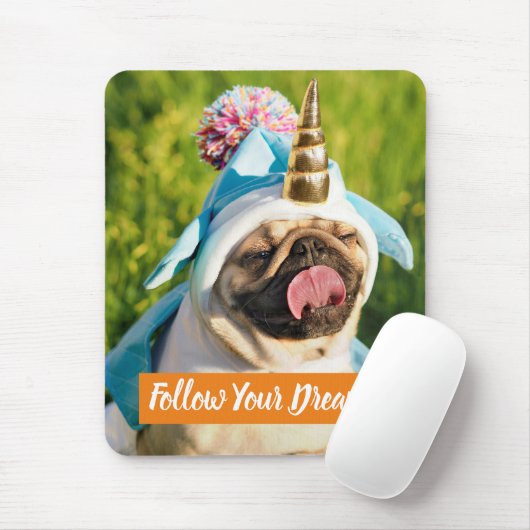 Mops Unicorn Mousepad (Mit Mouse)