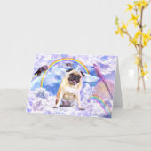 Mops unicorn - Niedliches Pugicorn Karte (Gelbe Blume)