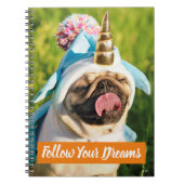 Mops Unicorn Notizblock (Vorderseite)