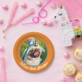 Mops Unicorn Pappteller (Party)