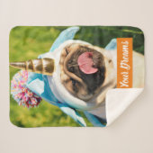 Mops Unicorn Sherpadecke (Vorderseite (Horizontal))