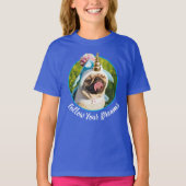 Mops Unicorn T-Shirt (Vorderseite)