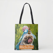 Mops Unicorn Tasche (Vorderseite)