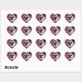 Mops Valentine Heart Stickers (Blatt)