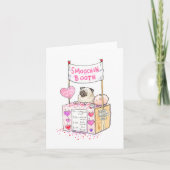 Mops Valentine-Karte von Smoochin' Booth Karte (Vorderseite)