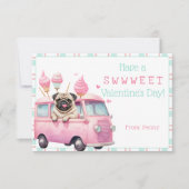 Mops Valentinstag Einladung (Vorderseite)