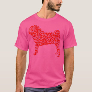 Mops Valentinstag Herzchen Hund Lover Men Jungs Li T-Shirt