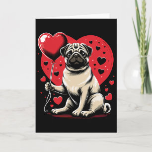 Mops Valentinstag Hundebesitzer Valentinsgruß Karte