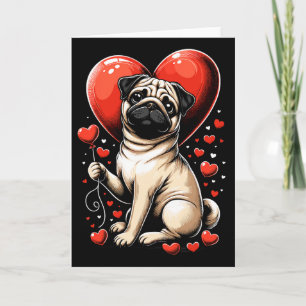 Mops Valentinstag Hundebesitzer Valentinstag 1 Karte