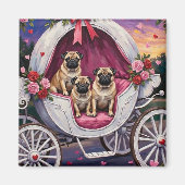 Mops Valentinstag Magnet (Vorne)