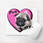 Mops Valentinstag Mousepad (Mit Mouse)