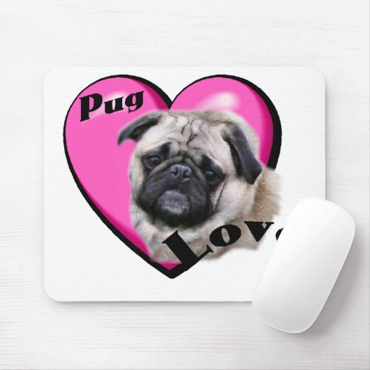Mops Valentinstag Mousepad (Mit Mouse)