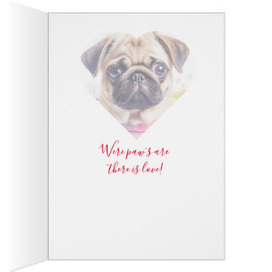 Mops Valentinstagkarte