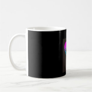 Mops Vaporwave Herz Mops Dog Lover Geschenk Kaffeetasse