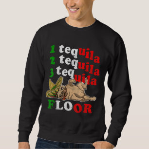 Mops Vater Funny Vatertag Geschenk 1 2 3 Tequila F Sweatshirt