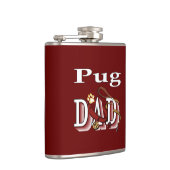 Mops Vater Geschenke Flachmann (Rechts)