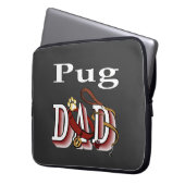 Mops Vater Geschenke Laptopschutzhülle (Vorderseite Links)
