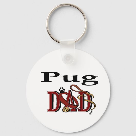 Mops Vater Geschenke Schlüsselanhänger (Vorderseite)
