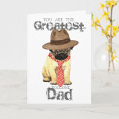 Mops Vater Karte (Gelbe Blume)