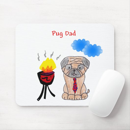 Mops-Vater Mousepad (Mit Mouse)