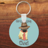 Mops Vater Schlüsselanhänger (Vorderseite)