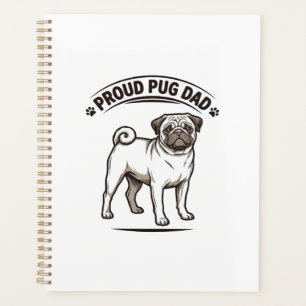 Mops-Vater-Shirt Vintage-Gravur Hund-Vater-Design_ Planer