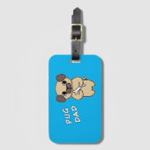 MOPS VATER - Sky Blue Gepäckanhänger (Vorderseite Vertikal)