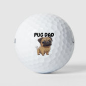 Mops Vater Vatertag Golfball (Vorderseite)