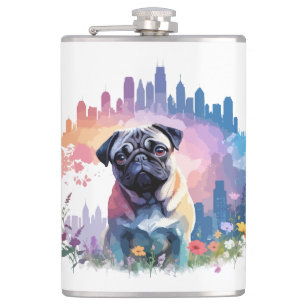 Mops Vector Art Animal in the Majestic Nature Wild Flachmann