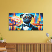 MOPS-VEGAS-NACHTLEBEN 4 LEINWANDDRUCK (Insitu (Wohnzimmer))