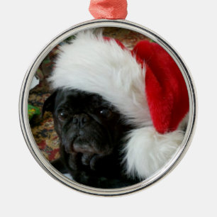 Mops-Verzierung Silbernes Ornament