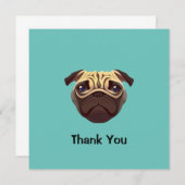 Mops Vielen Dank für Ihre Einladung (Vorne/Hinten)