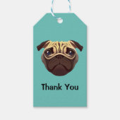 Mops Vielen Dank Geschenkanhänger (Vorderseite)