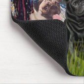 Mops (vier, 2B, 2F) - Sternennacht - individuell a Mousepad (Ecke)