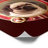 Mops viktorianisch MINIATURE HUNDERPORTRAS Poster (Ecke)