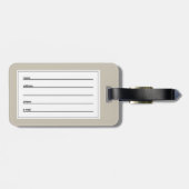 Mops Vintag Gepäckanhänger (Rückseite horizontal)