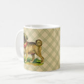 Mops Vintag Kaffeetasse (Vorderseite Links)