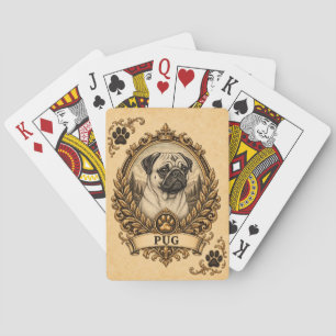 Mops, Vintage Heritage Hund Spielkarten