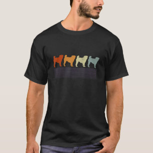 Mops Vintage Retro Mama Papa Hund Frauen T-Shirt