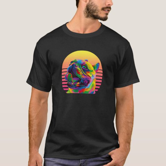 Mops Vintage Stilidee T-Shirt (Vorderseite)