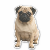 Mops-Vinyl-Aufkleber Aufkleber (Vorderseite)
