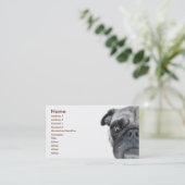 Mops-Visitenkarte Visitenkarte (Stehend Vorderseite)