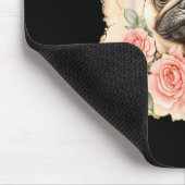 Mops Vogel süßer Hund lustiger Mops Mousepad (Ecke)
