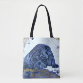 Mops von Aquarell Tasche (Vorderseite)