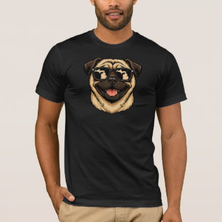 Mops von Michigan mit Sonnenbrille T-Shirt