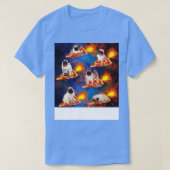 Mops von Space Riding Pizza T-Shirt (Design vorne)